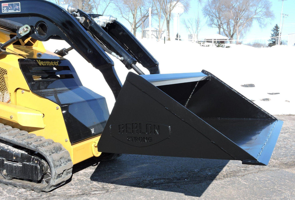 skid steer attachments buckets half view