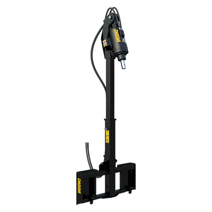 skid steer auger drive with mount front view