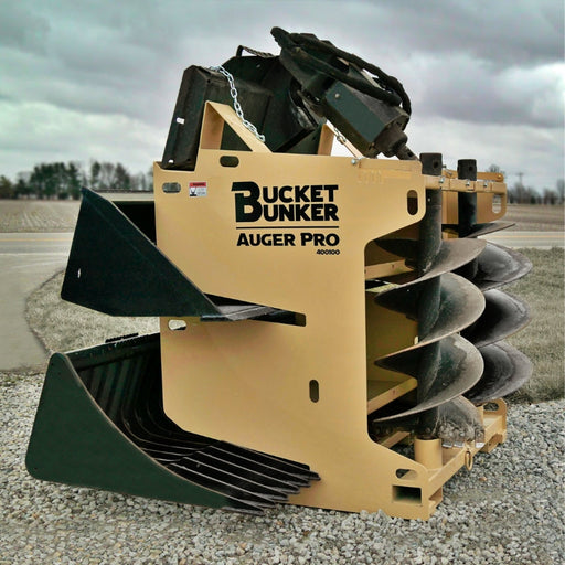 skid steer auger side view on ground