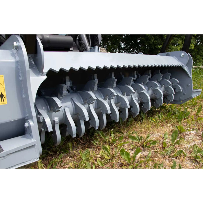 skid steer brush mulcher with hardened tooth