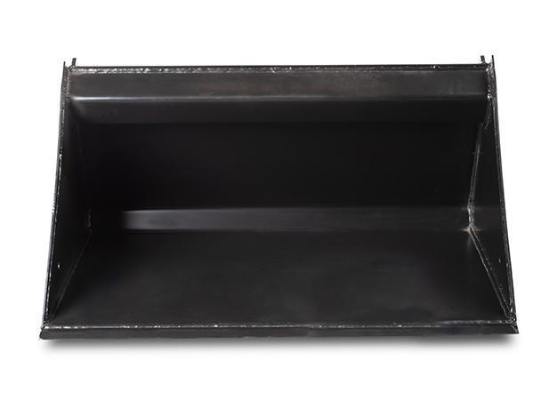 skid steer bucket front view in a white background