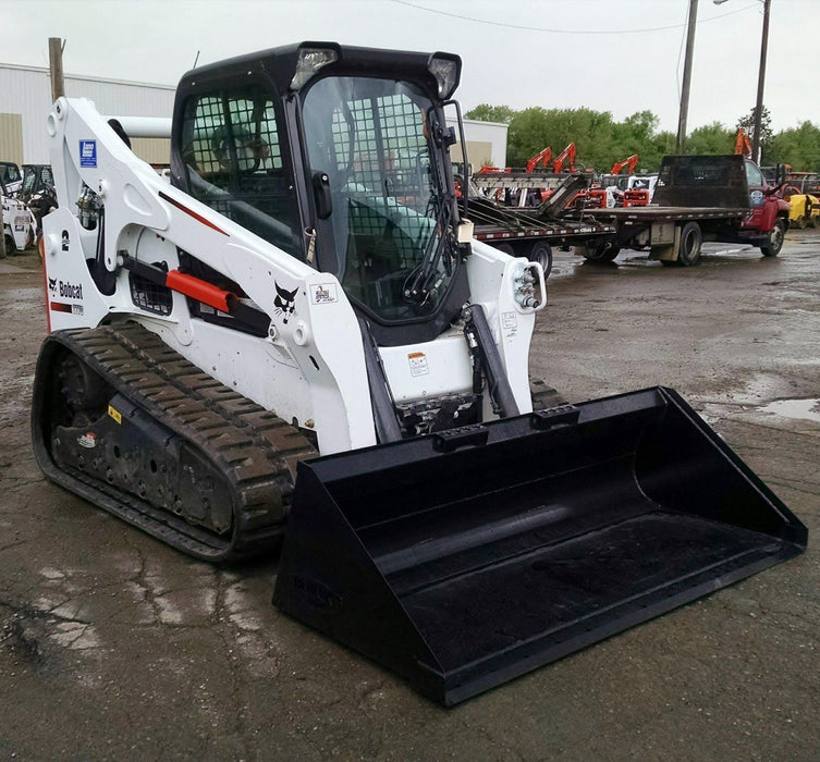 skid steer bucket	side view