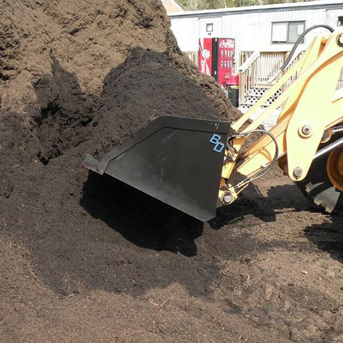 skid steer mulch bucket left side view