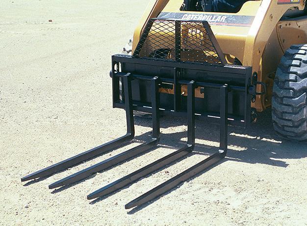 skid steer pallet forks front view