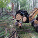 skid steer root bucket in action