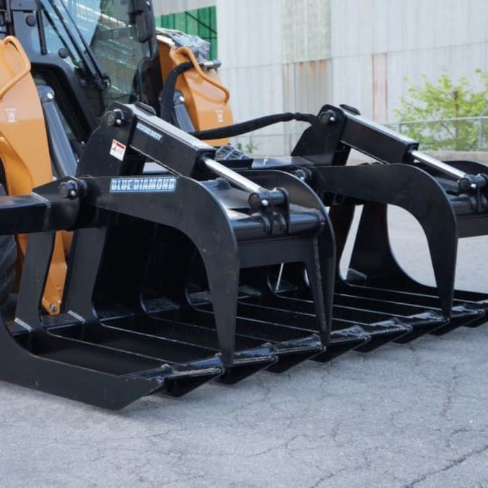 skid steer root grapple right view