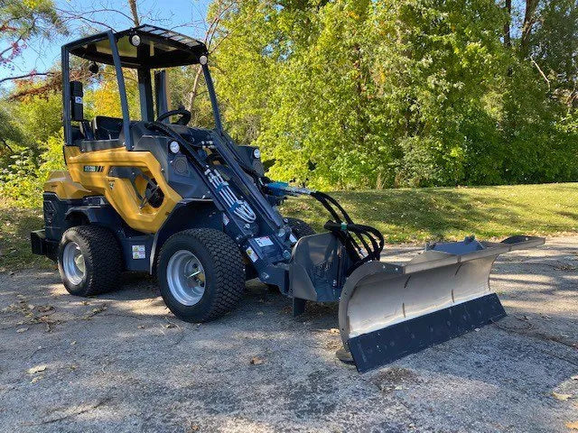 skid steer snow plow side view