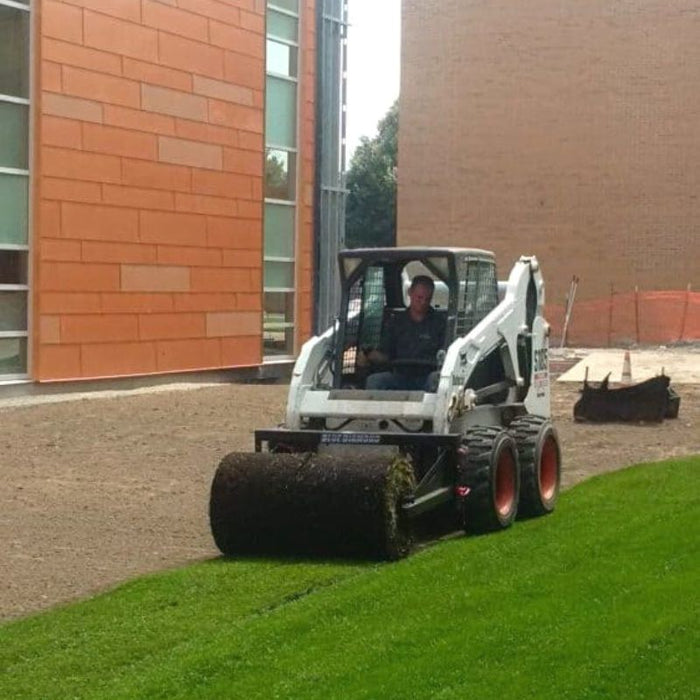 skid steer sod attachment in action