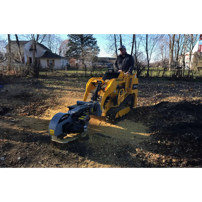 skid steer stump grinders in forest