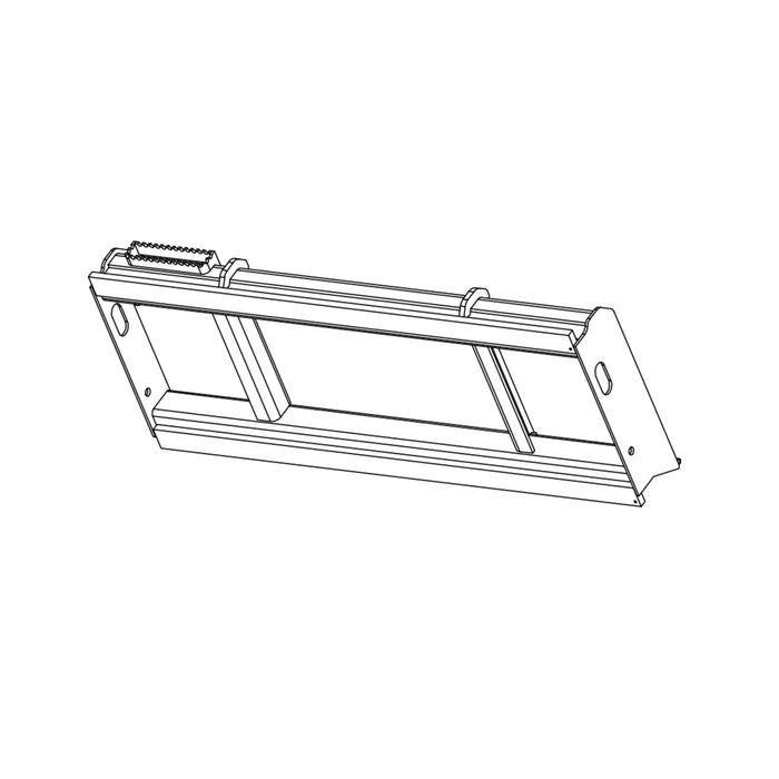 skid steer trencher attachment illustration in white background