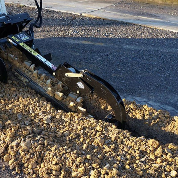 skid steer trencher for sale	side view