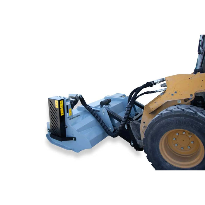 skid steer flail mower attachment 
 right side view