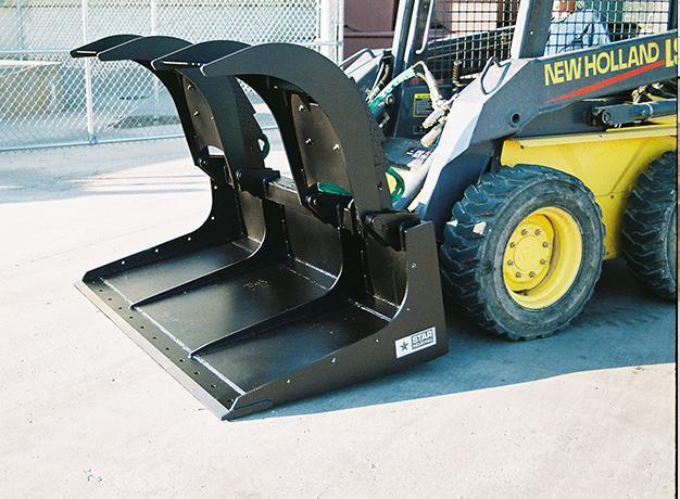 skid steer grapple buckets	left side view