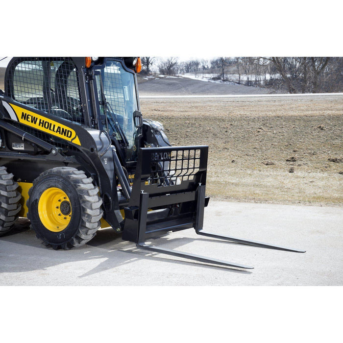 skid steer pallet forks side view