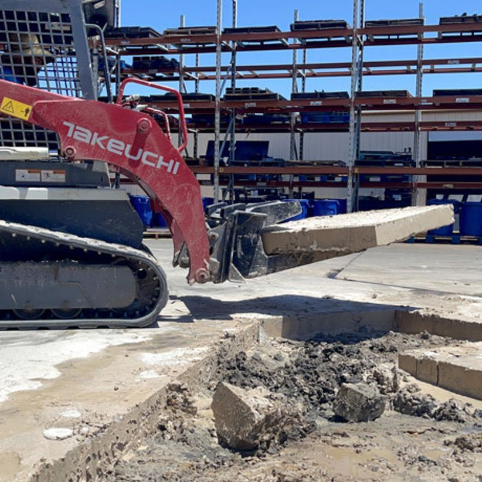 slab bucket in construction site