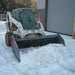 snow bucket skid steer front view