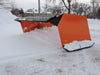 snow pusher for tractor side view