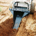 stump bucket for skid steer quick attach flied view