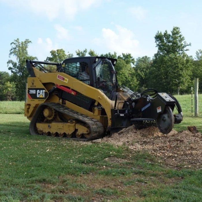 stump grinder attachment for a skid steer in plain land