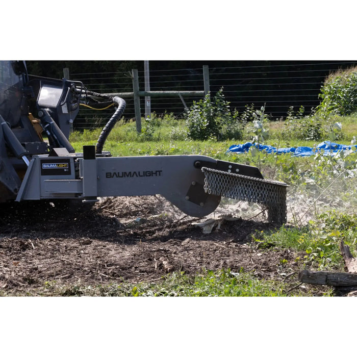 stump grinder attachment for skid steer half side view