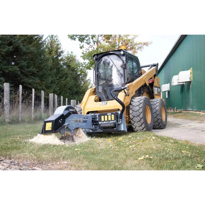 stump planer for skid steer front view