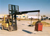 telehandler work platform on ground in action