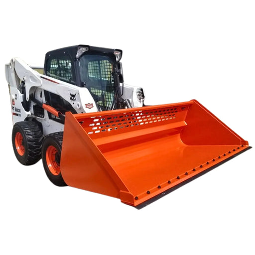 tm skid steer snow bucket white background