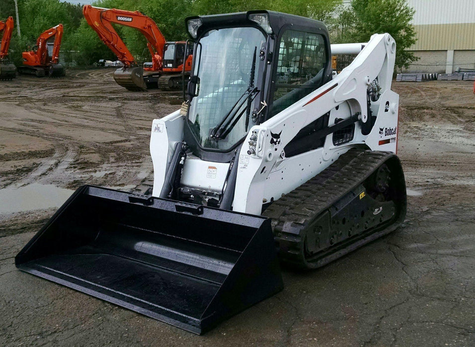 tractor bucket attached left side view