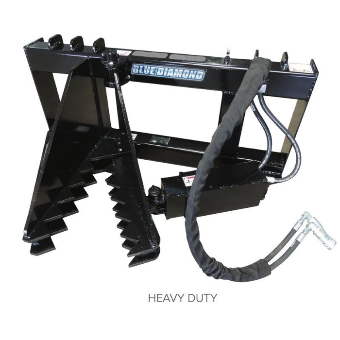 tree puller attachment for skid steer in white background