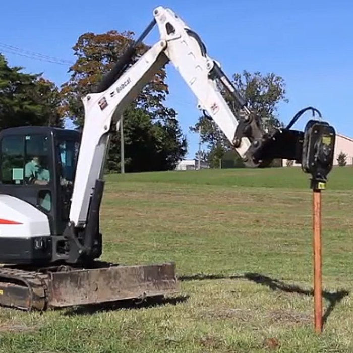 vibrating post driver for excavator for sale side view