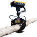 wallenstein lxg520r 360 hydraulic rotator mini excavator log grapple in white background